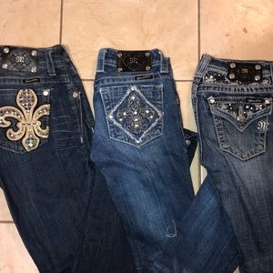 One brand new MISS ME jeans + two worn ones SOLD